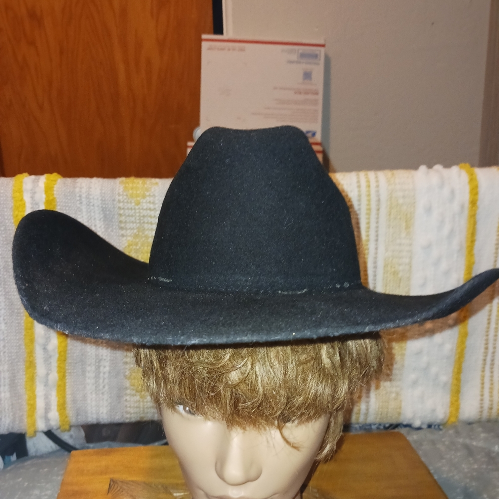 Twister Wool Cowboy Western Hat - Youth- Black- Size Medium